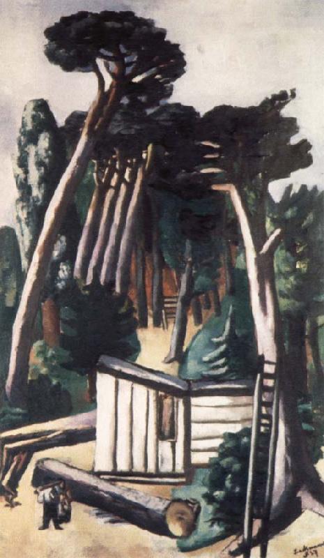 Max Beckmann landscape with woodcutters oil painting picture